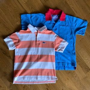 Size 6-7 boys polo shirt set -Lacoste and GAP
